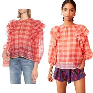 Ulla Johnson | NWT Cassi Blouse in Hibiscus - Size US 8